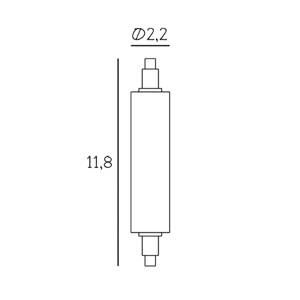 DESIGN BY US LED tyčová lampa Lightsaber, R7s, 10 W, 2 700 K, stmívatelná