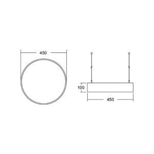 BRUMBERG BRUMBERG Biro Circle 10, Ø 45 cm direct DALI černá 3000 K