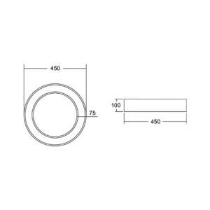 BRUMBERG BRUMBERG Biro Circle Ring, Ø 45 cm, DALI, stříbrná, 3 000 K