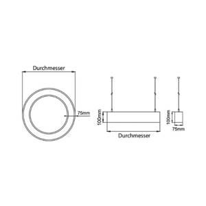 BRUMBERG BRUMBERG Biro Circle Ring10 direct 45cm on/off stříbrná 4000 K