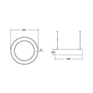 BRUMBERG BRUMBERG Biro Circle Ring10 direct Ø 60 cm DALI černá 830