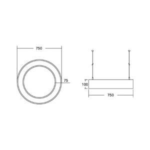 BRUMBERG BRUMBERG Biro Circle Ring10 direct Ø 75 cm DALI černá 830