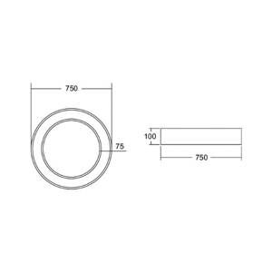 BRUMBERG BRUMBERG Biro Circle Ring stropní Ø 75 cm DALI bílá 3000 K