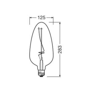 OSRAM OSRAM LED Vintage 1906, C125, žhavicí vlákno, šedá, E27, 4 W, 818