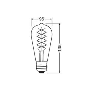 OSRAM OSRAM LED Vintage 1906 Edison, zlatá, E27, 4,8 W, 822, stm.