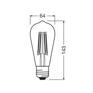 OSRAM OSRAM LED Vintage 1906 Edison, zlatá, E27, 7,2 W, 824, stm.