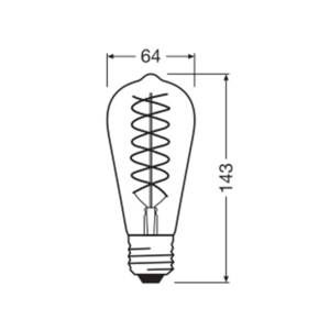 OSRAM OSRAM LED Vintage 1906 Edison, zlatá, E27, 8,8 W, 824, stm.