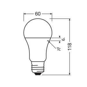 OSRAM OSRAM LED Classic Star, matná, E27, 14 W, 2 700 K, 1 521 lm