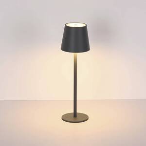 Globo LED dobíjecí stolní lampa Vannie, černá, výška 36 cm, CCT