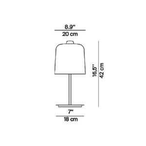 Luceplan Luceplan Zile stolní lampa bílá matná, výška 42 cm