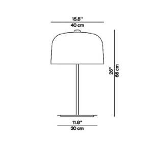 Luceplan Luceplan Zile stolní lampa černá matná, 66 cm