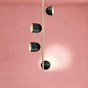 Marchetti LED stropní světlo Dome vertikální, 73 cm černá