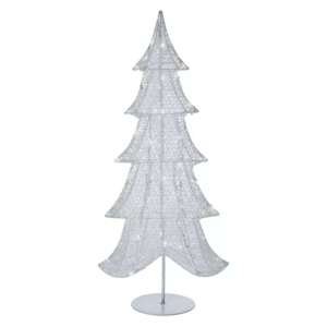 LED vánoční 3D stromek Emos 90 cm vnitřní / časovač / studená bílá