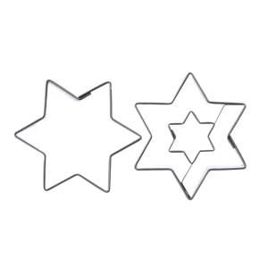 2dílná sada nerezových vykrajovátek Orion / motiv hvězda / Ø 4,5 cm / 2 ks / stříbrná
