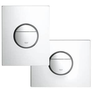 WC ovládací tlačíko pro 2-činné splachování Grohe Nova Cosmopolitan / 15,6 x 19,7 cm / start/stop / ABS / chrom
