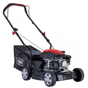 Benzínová sekačka na trávu Scheppach PML40-132P / 2v1 / 4-taktní motor / do 600 m² / 2400 W / 35 l / 30-66 mm / 2800 ot./min. / skládací rukojeť / če…