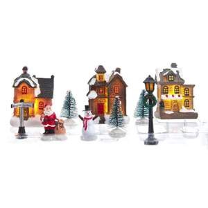 Vánoční dekorace Vesnička Magic Village / LED osvětlení / 2 x AA baterie