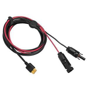 Solární kabel EcoFlow XT60 / vhodné pro připojení k většině solárních modulů / 3,5 m / konektor MC4 / černá/červená