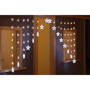 Světelný LED závěs Tarrington House / 136 LED / 250 x 120 cm / venkovní i vnitřní / studená a teplá bílá