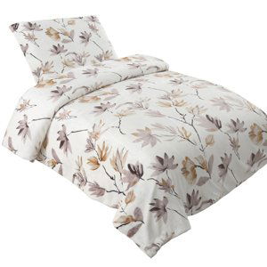 Jahu 2-dílné ložní povlečení Magic white / mikroflanel / vánoční motiv / 70 x 90 cm / 140 x 200 cm / 100% polyester / 230 g/m2 / bílá / šedá / zlatá