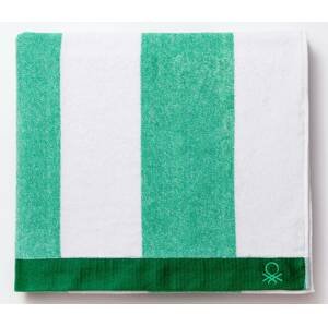 Plážová osuška Casa United Colors of Benetton / 90 x 160 cm / BE-0201 / 100% bavlna froté / zelená / bílá