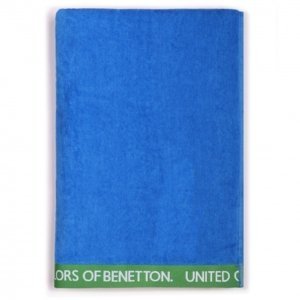 Plážová osuška United Colors of Benetton / 90 x 160 cm / 100% bavlna Velur / modrá