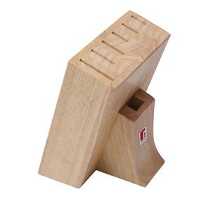 Univerzální dřevěný blok na nože Bergner / 18 x 14 x 24 cm / přírodní