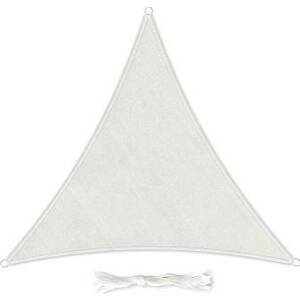 Trojúhelníková sluneční clona Blumfeldt , 4 × 4 × 4 m, polyester, prodyšná, krémová