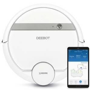 Robotický vysavač Ecovacs Deebot 900 Smart Navi+ / virtuální zdi / Smart Home / OTA / bílá