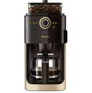 Kávovar na překapávanou kávu Philips Grind & Brew HD7768/90 / 12 šálků / 1,2 l / 1 000 W / černá / béžová