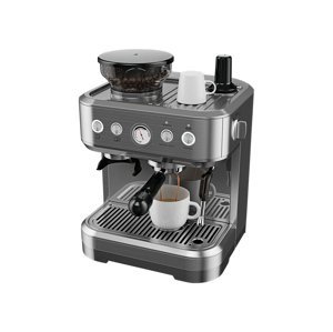 IPRICE Profesionální celokovový pákový espresso kávovar s mlýnkem