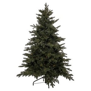Luxusní umělý vánoční 3D stromek QVC / jedle / 100 cm / 150 LED / 9 funkcí / zelená