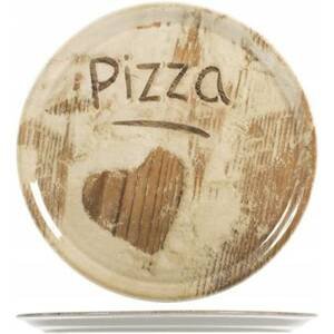 SATURNIA Sada 6 různých talířů na pizzu s designem ve tvaru srdce / porcelán / 33 cm