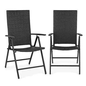Zahradní židle Blumfeldt Estoril - 2 ks / černá