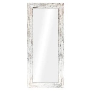 German Zrcadlo v rámu / 148 x 60 cm / sklo / MDF / vintage / bílá