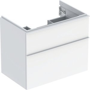 Geberit iCon - Umyvadlová skříňka, 74x62x48 cm, 2 zásuvky, lesklá bílá 502.304.01.1