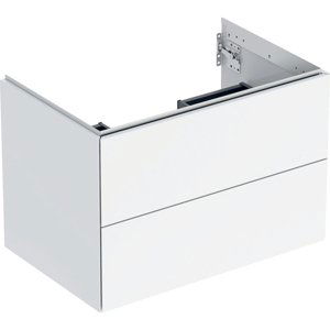 Geberit ONE - Umyvadlová skříňka 74x50x47 cm, 2 zásuvky, lesklá bílá 505.262.00.1