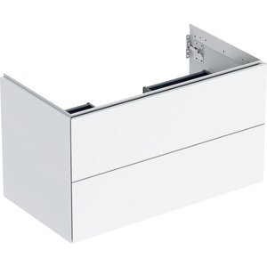 Geberit ONE - Umyvadlová skříňka 89x50x47 cm, 2 zásuvky, lesklá bílá 505.263.00.1