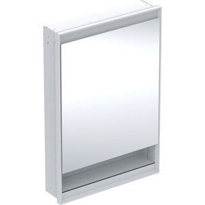 Geberit ONE - Zrcadlová skříňka s LED osvětlením, 600x900x150 mm, panty vpravo, s nikou, vestavná, bílá 505.821.00.2