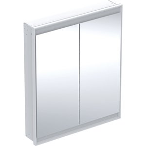 Geberit ONE - Zrcadlová skříňka s LED osvětlením, 750x900x150 mm, 2 dvířka, vestavná, bílá 505.802.00.2