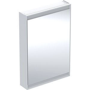 Geberit ONE - Zrcadlová skříňka s LED osvětlením, 600x900x150 mm, panty vlevo, bílá 505.810.00.2