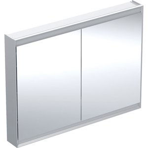 Geberit ONE - Zrcadlová skříňka s LED osvětlením, 1200x900x150 mm, 2 dvířka, hliník 505.815.00.1