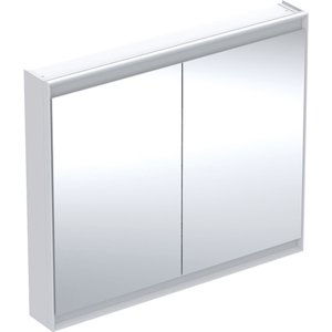 Geberit ONE - Zrcadlová skříňka s LED osvětlením, 1050x900x150 mm, 2 dvířka, bílá 505.814.00.2