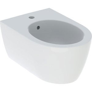 Geberit iCon - Závěsný bidet, otvor pro baterii, s přepadem, alpská bílá 501.898.JT.1