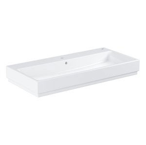 Grohe Cube Ceramic - Umyvadlo s přepadem, 1000x490 mm, PureGuard, alpská bílá 3947500H