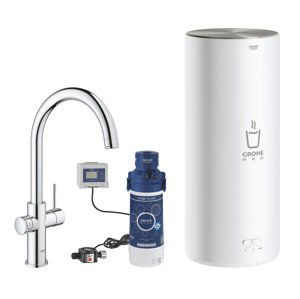 Grohe Red - Dřezová baterie Duo s ohřevem vody a filtrací, zásobník L, chrom 30079001