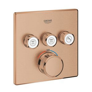 Grohe Grohtherm SmartControl - Termostatická baterie pod omítku, 3 ventily, kartáčovaný Warm Sunset 29126DL0