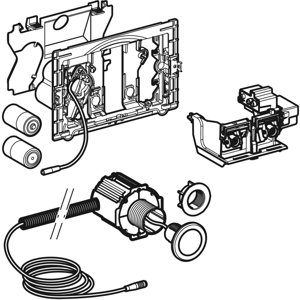 Geberit Splachovací systémy - Elektronické oddálené ovládání splachování typ 10, bateriové napájení, kartáčovaný nerez 115.937.SN.6