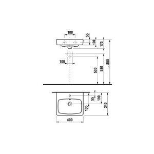 Jika Lyra plus - Umyvadlo s přepadem 40, 400x340 mm, bílá H8153800001041