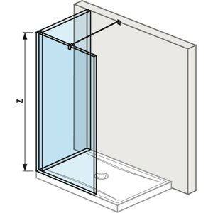 Jika Pure - Sprchová stěna Walk in L dvoudílná 1400x800 mm, Jika Perla Glass, čiré sklo H2694250026681